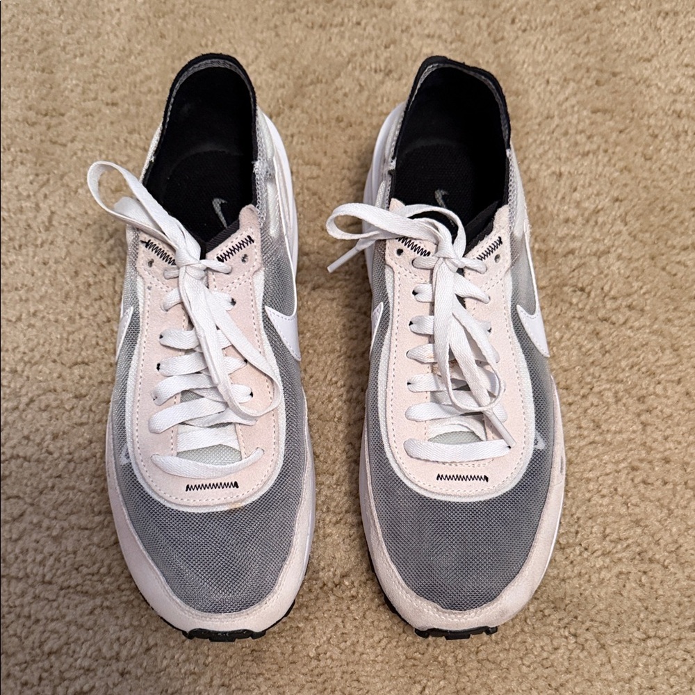 Nike Women's Gray and White Sneakers